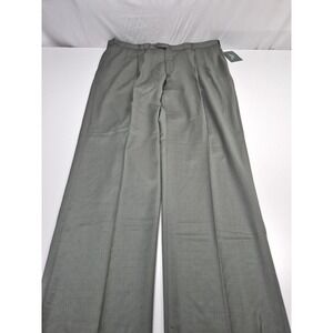 Palm Beach Reflex Dress Pants Mens 44x36 Gray Wool Pleated Straight Unhemmed NWT
